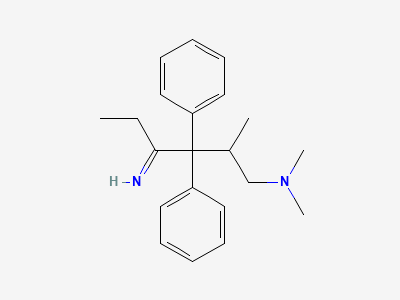 (2RS)-4-imino-N,N,2-trimethyl-3,3-diphenylhexan-1-amine (isomethadone ketimine) Structure