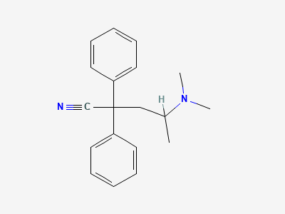 (4RS)-4-(dimethylamino)-2,2-diphenylpentanenitrile (didiavalo) Structure