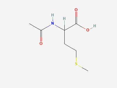 (2RS)-2-(acetylamino)-4-(methylsulfanyl)butanoic acid Structure
