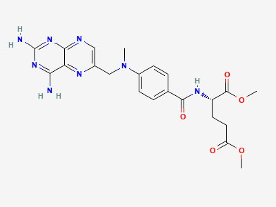 Dimethyl (2S)-2-[[4-[[(2,4-diaminopteridin-6-yl)methyl]-methylamino]benzoyl]amino]pentanedioate (methotrexate dimethyl ester) Structure