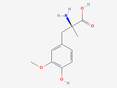 (2S)-2-amino-3-(4-hydroxy-3-methoxyphenyl)-2-methylpropanoic acid (3-methoxymethyldopa) Structure