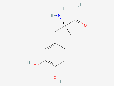 (2R)-2-amino-3-(3,4-dihydroxyphenyl)-2-methylpropanoic acid (D-methyldopa) Structure