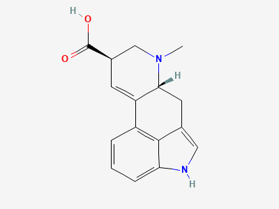 (6aR,9R)-7-methyl-4,6,6a,7,8,9-hexahydroindolo[4,3-fg]quinoline-9-carboxylic acid Structure
