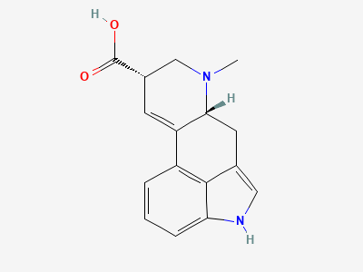 (6aR,9S)-7-methyl-4,6,6a,7,8,9-hexahydroindolo[4,3-fg]quinoline-9-carboxylic acid Structure