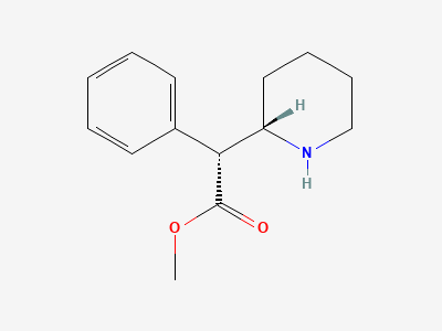 Methyl (2RS)-phenyl[(2SR)-piperidin-2-yl]acetate Structure