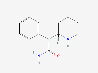 (2RS)-2-phenyl-2-[(2SR)-piperidin-2-yl]acetamide Structure