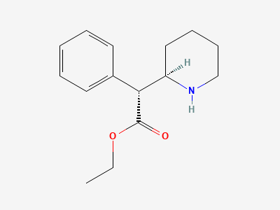 Ethyl (2RS)-phenyl[(2RS)-piperidin-2-yl]acetate Structure