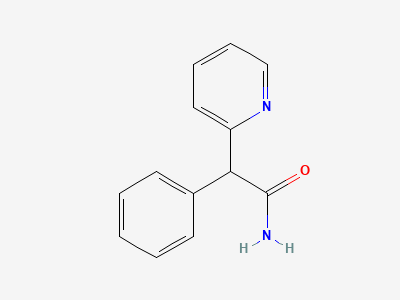 (2RS)-2-phenyl-2-(pyridin-2-yl)acetamide Structure