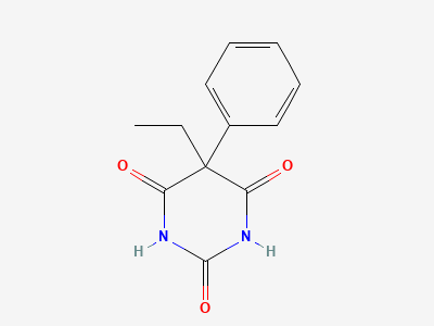 5-ethyl-5-phenylpyrimidine-2,4,6(1H,3H,5H)-trione (phenobarbital) Structure