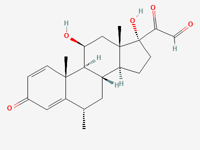 11β,17-dihydroxy-6α-methylpregna-1,4-diene-3,20,21-trione Structure