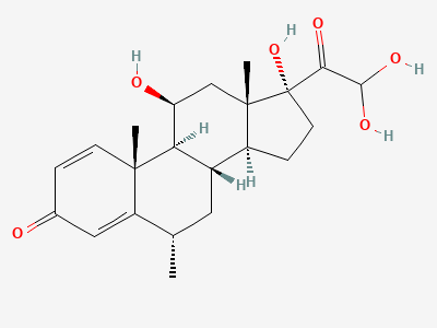 11β,17,21,21-tetrahydroxy-6α-methylpregna-1,4-diene-3,20-dione Structure