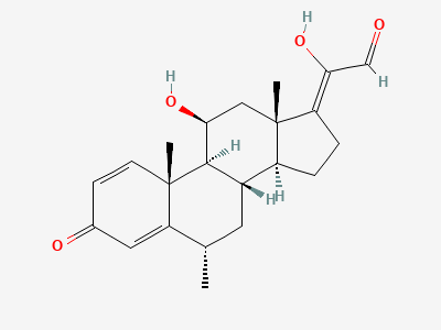 (17EZ)-11β,20-dihydroxy-6α-methylpregna-1,4,17(20)-triene-3,21-dione Structure