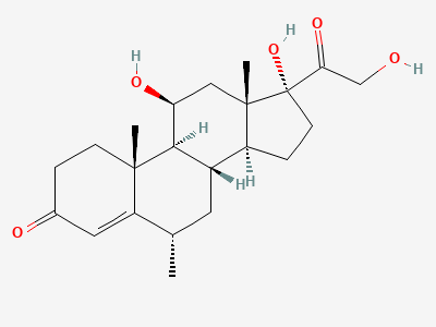 11β,17,21-trihydroxy-6α-methylpregn-4-ene-3,20-dione Structure