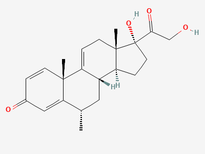 17,21-dihydroxy-6α-methylpregna-1,4,9(11)-triene-3,20-dione Structure