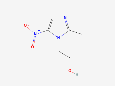 2-(2-methyl-5-nitro-1H-imidazol-1-yl)ethanol (metronidazole) Structure