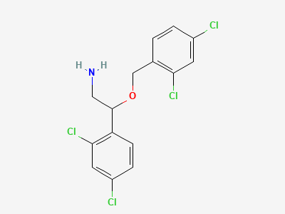 (2RS)-2-(2,4-dichlorophenyl)-2-[[(2,4-dichlorophenyl)-methyl]oxy]ethan-1-amine Structure
