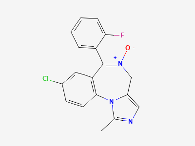 8-chloro-6-(2-fluorophenyl)-1-methyl-4H-imidazo-[1,5-a][1,4]benzodiazepine 5-oxide Structure