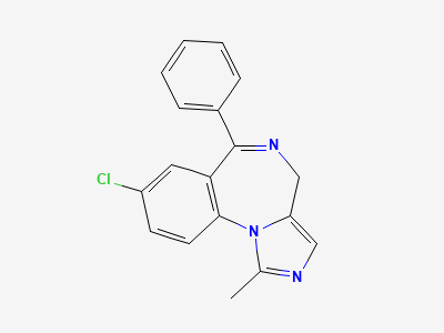 8-chloro-1-methyl-6-phenyl-4H-imidazo-[1,5-a][1,4]benzodiazepine (desfluoromidazolam) Structure