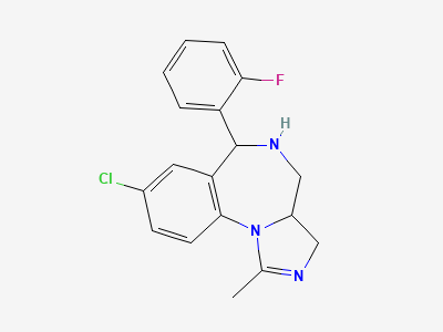 8-chloro-6-(2-fluorophenyl)-1-methyl-3a,4,5,6-tetrahydro-3H-imidazo[1,5-a][1,4]benzodiazepine Structure