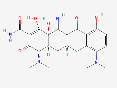(4S,4aS,5aR,12aS)-4,7-bis(dimethylamino)-3,10,12a-trihydroxy-12-imino-1,11-dioxo-1,4,4a,5,5a,6,11,11a,12,12a-decahydrotetracene-2-carboxamide Structure