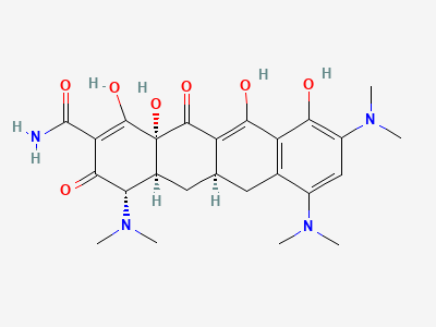 (4S,4aS,5aR,12aS)-4,7,9-tris(dimethylamino)-3,10,12,12a-tetrahydroxy-1,11-dioxo-1,4,4a,5,5a,6,11,12a-octahydrotetracene-2-carboxamide Structure