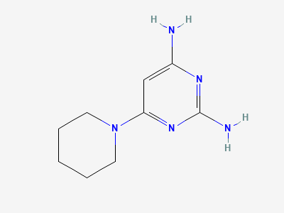 6-(piperidin-1-yl)pyrimidine-2,4-diamine (deoxyminoxidil) Structure