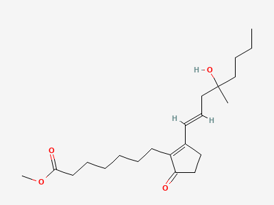Methyl 7-[2-[(1E,4RS)-4-hydroxy-4-methyloct-1-enyl]-5-oxocyclopent-1-enyl]heptanoate (misoprostol B) Structure