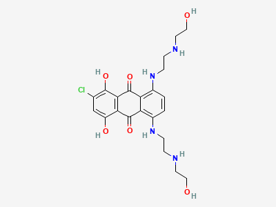 2-chloro-1,4-dihydroxy-5,8-bis[[2-[(2-hydroxyethyl)-amino]ethyl]amino]anthracene-9,10-dione Structure