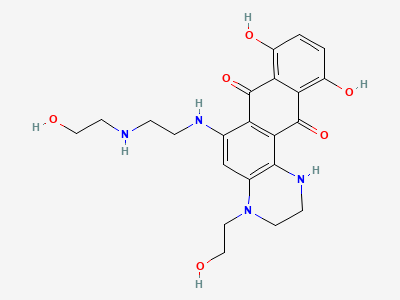 8,11-dihydroxy-4-(2-hydroxyethyl)-6-[[2-[(2-hydroxyethyl)amino]ethyl]amino]-1,2,3,4-tetrahydronaphtho[2,3-f]quinoxaline-7,12-dione Structure