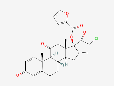 21-chloro-16α-methyl-3,11,20-trioxopregna-1,4-dien-17-yl furan-2-carboxylate Structure