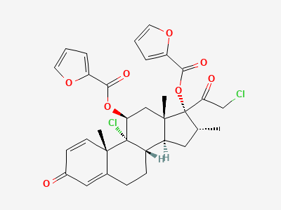 9,21-dichloro-16α-methyl-3,20-dioxopregna-1,4-diene-11β,17-diyl di(furan-2-carboxylate) Structure