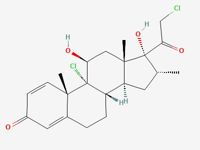 9,21-dichloro-11β,17-dihydroxy-16α-methylpregna-1,4-diene-3,20-dione (mometasone) Structure