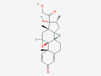 9,11β-epoxy-17,21-dihydroxy-16α-methyl-9β-pregna-1,4-diene-3,20-dione Structure