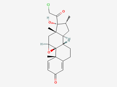 21-chloro-9,11β-epoxy-17-hydroxy-16α-methyl-9βpregna-1,4-diene-3,20-dione Structure