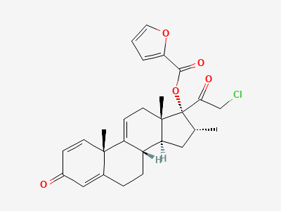 21-chloro-16α-methyl-3,20-dioxopregna-1,4,9(11)-trien-17-yl furan-2-carboxylate Structure