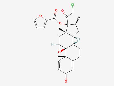 21-chloro-9,11β-epoxy-16α-methyl-3,20-dioxo-9β-pregna-1,4-dien-17-yl furan-2-carboxylate Structure