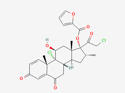9,21-dichloro-11β-hydroxy-16α-methyl-3,6,20-trioxopregna-1,4-dien-17-yl furan-2-carboxylate Structure