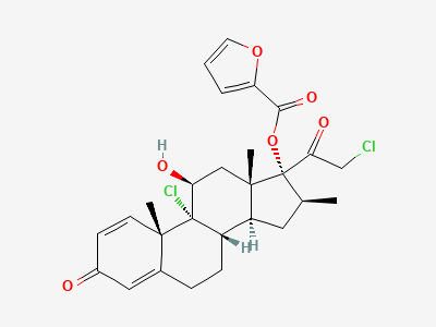 9,21-dichloro-11β-hydroxy-16β-methyl-3,20-dioxopregna-1,4-dien-17-yl furan-2-carboxylate Structure