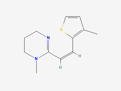 1-methyl-2-[(1Z)-2-(3-methylthiophen-2-yl)ethen-1-yl]-1,4,5,6-tetrahydropyrimidine Structure