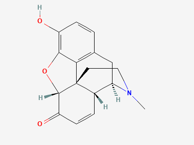 7,8-didehydro-4,5α-epoxy-3-hydroxy-17-methylmorphinan-6-one (morphinone) Structure