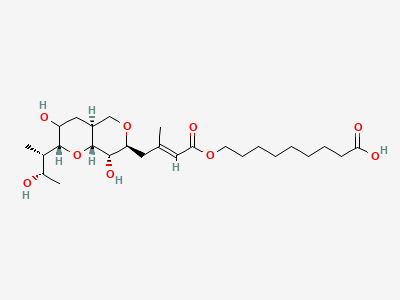 9-[[(2E)-4-[(2R,3RS,4aS,7S,8S,8aR)-3,8-dihydroxy-2-[(1S,2S)-2-hydroxy-1-methylpropyl]hexahydro-2H,5H-pyrano[4,3-b]pyran-7-yl]-3-methylbut-2-enoyl]oxy]nonanoic acid Structure
