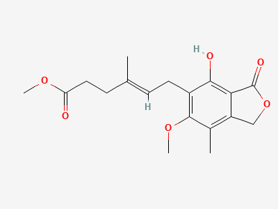 Methyl (4E)-6-(4-hydroxy-6-methoxy-7-methyl-3-oxo-1,3-dihydro-2-benzofuran-5-yl)-4-methylhex-4-enoate Structure