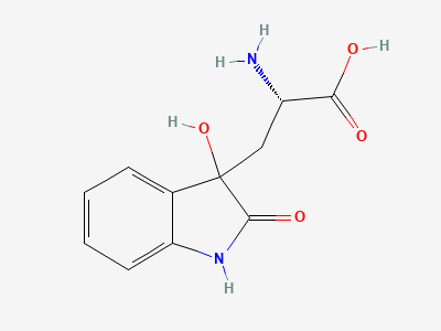 (S)-2-amino-3-[(3RS)-3-hydroxy-2-oxo-2,3-dihydro-1H-indol-3-yl]propanoic acid (dioxyindolylalanine) Structure