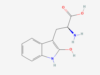 (S)-2-amino-3-(2-hydroxy-1H-indol-3-yl)propanoic acid (2-hydroxytryptophan) Structure
