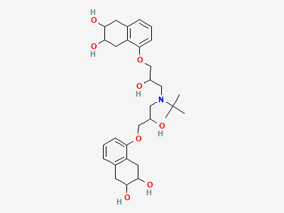 5,5'-[[(1,1-dimethylethyl)imino]bis[(2-hydroxypropane-1,3-diyl)oxy]]bis(cis-1,2,3,4-tetrahydronaphthalene-2,3-diol) (10 stereoisomers) Structure