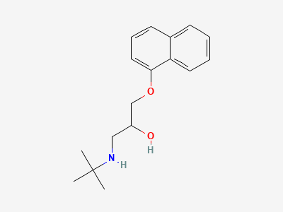 (2RS)-1-[(1,1-dimethylethyl)amino]-3-(naphthalen-1-yloxy)propan-2-ol Structure