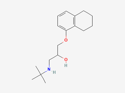 (2RS)-1-[(1,1-dimethylethyl)amino]-3-[(5,6,7,8-tetrahydronaphthalen-1-yl)oxy]propan-2-ol Structure