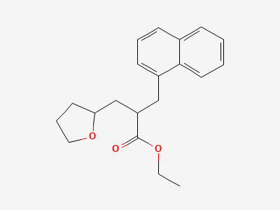 Ethyl 2-[(naphthalen-1-yl)methyl]-3-(tetrahydrofuran-2-yl)propanoate Structure