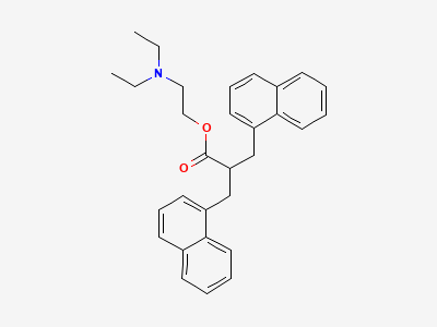 2-(diethylamino)ethyl 3-(naphthalen-1-yl)-2-[(naphthalen-1-yl)methyl]propanoate Structure