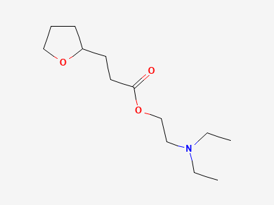 2-(diethylamino)ethyl 3-[(2RS)-tetrahydrofuran-2-yl]propanoate Structure